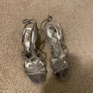 silver shoes